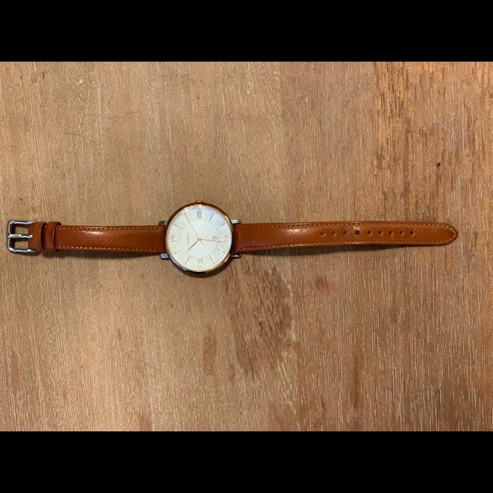 Fossil leather watch